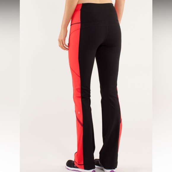 ❤️LULULEMON RUN ICE QUEEN PANT-BLACK/LOVE RED-6❤️ - Picture 3 of 16